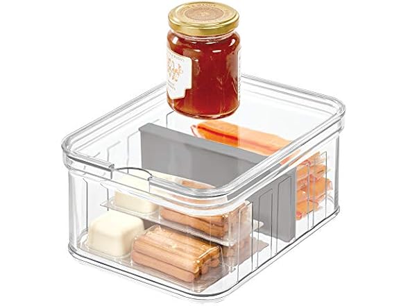 iDesign Plastic Crisp Divided Fruit and Vegetable Storage