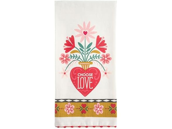 Karma, Valentines Tea Towel, 100% Cotton Hand Towel