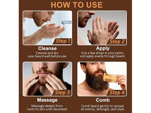 5 Pack Beard Oil Set for Beard