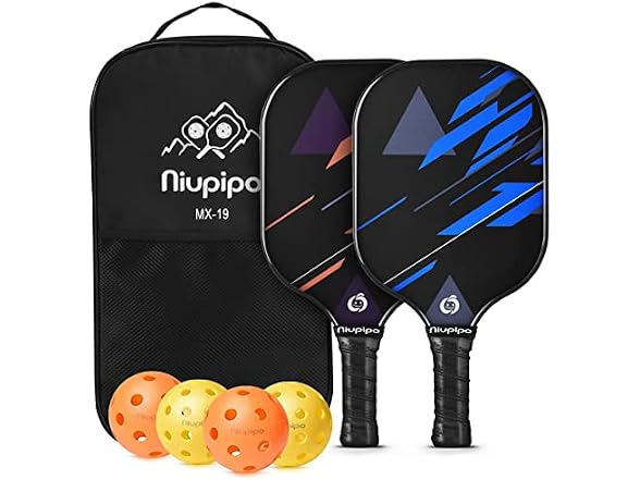 niupipo Pickleball Paddles Set 4 Balls