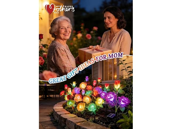 Brightown Solar Garden Lights, 4 Pack