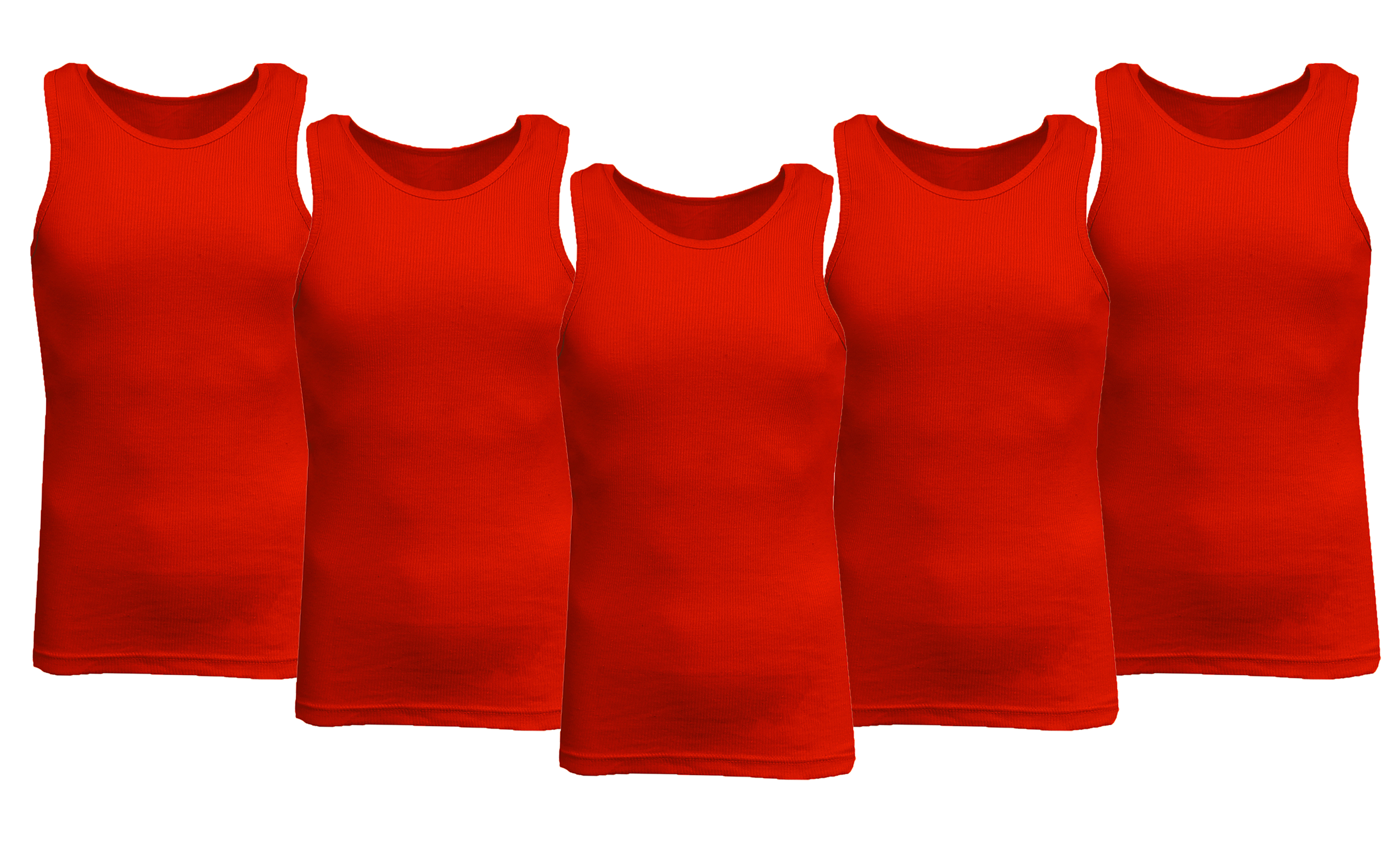 3 or 5PK Men's Heavyweight Ribbed Tank Top - Gallery 64