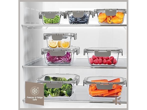 Bakken Borosilicate Glass Food Storage 16 Pieces