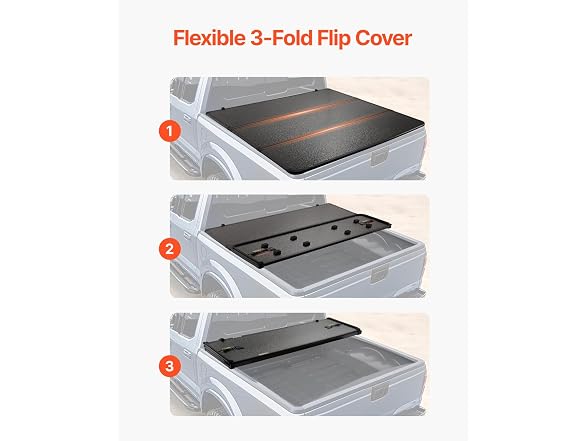 VEVOR Tri-Fold Truck Bed Tonneau Cover