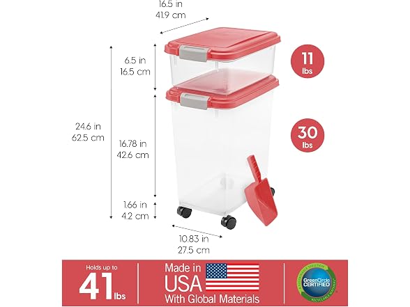 IRIS USA 3-Piece 35 Lbs / 45 Qt WeatherPro A