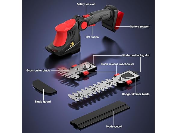 3D VO INN Hedge Trimmer Cordless | Battery Not Included