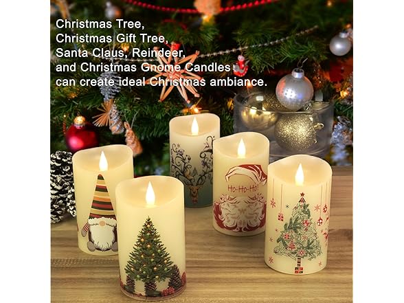 Softflame Christmas Flameless Candles with Remote