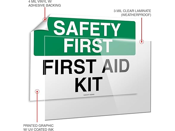 Kachy Signs Safety First First Aid Kit