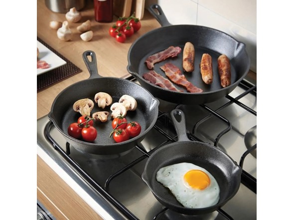 Jim Beam Cast Iron 3 Piece Skillet