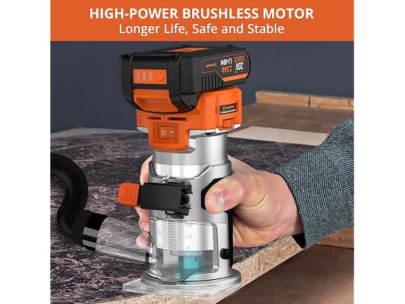 TILSWALL USPRRT02 Cordless Trimmer Router Orange