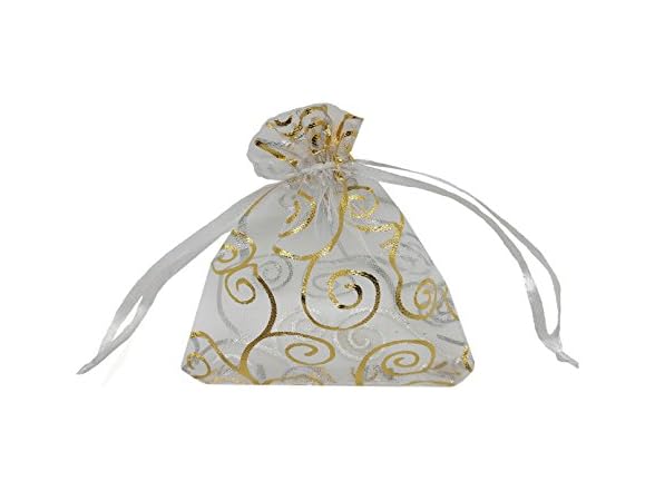 Ankirol 100pcs Sheer Organza Favor Bags