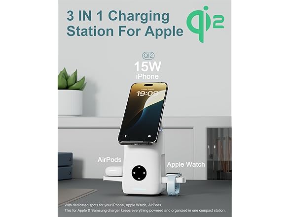 Vaytrio 3-in-1 Charging Station | 15W Rotating MagSafe - Gallery 2