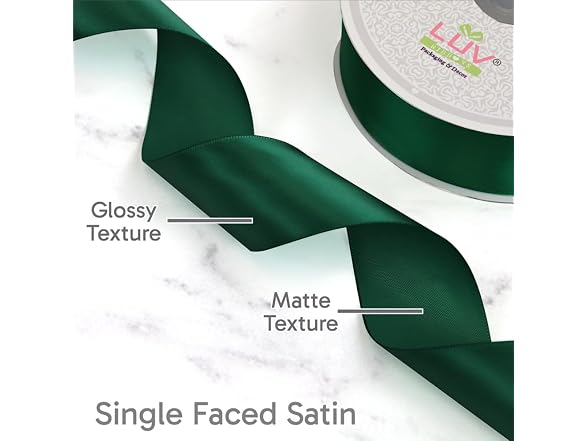 Creative Ideas Satin Single Face 1.5" Inch Ribbon, Emerald