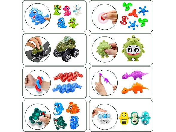 FORLINX Dinosaurs Party Favors for Kids