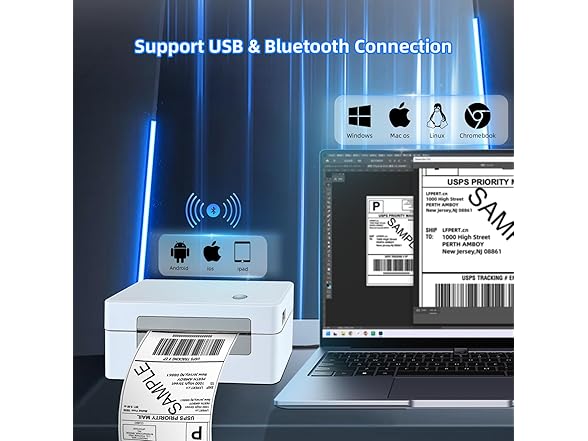 LFPERT Bluetooth Thermal Label Printer