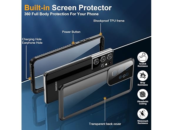 Temdan for Samsung Galaxy S21 Ultra Case