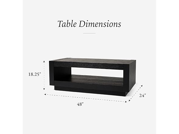 Artemis 18" Rectangle Coffee Table