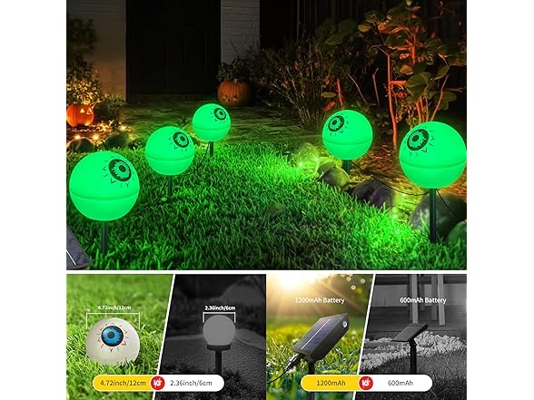 5 Pack Solar Halloween Lights