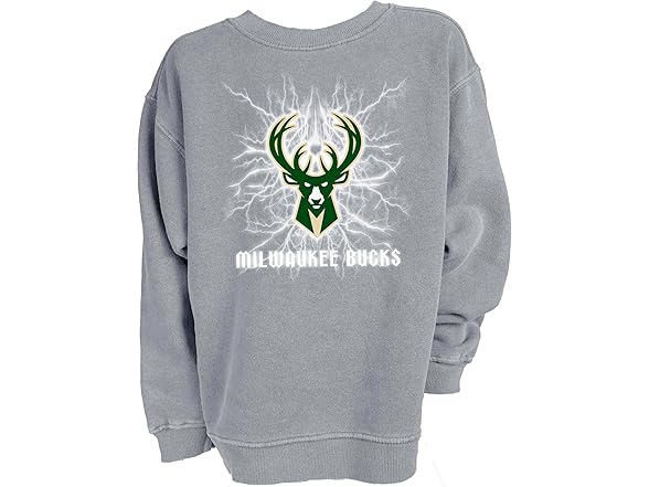 MILWAUKEE BUCKS Youth Crewneck Sweatshirt Ringspun (Large)