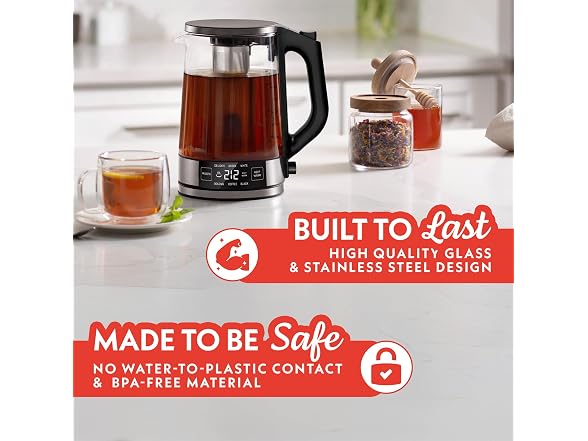 Gourmia Programmable Digital Glass Kettle – 1.7L