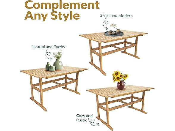 Sunnydaze Decor BOD-6251 Hatteras Acacia Table Brown