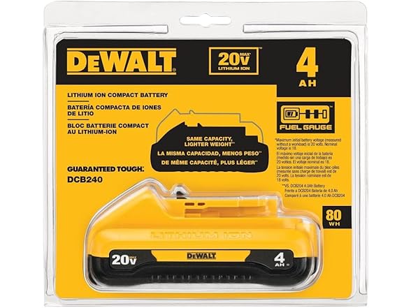 DEWALT DCB240 20V MAX 4 Ah Lithium Ion Battery