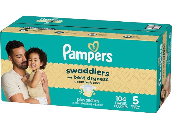 Pampers 37lbs Swaddlers Diapers