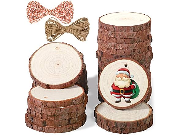 5ARTH Natural Wood Slices 30 Pcs 2.4-2.8