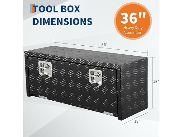 PrecisionAuto 36" Heavy Duty Aluminum Underbody Tool Box