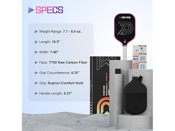 DGYGQ Carbon Fiber Pickleball Paddle
