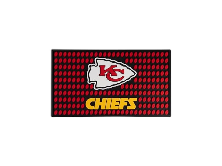 The Memory Company Officially Licensed NFL Bar Mat - Non-Slip Rubber Heavy-Duty, for Countertop & Home Bar, Large 19” x 11”
