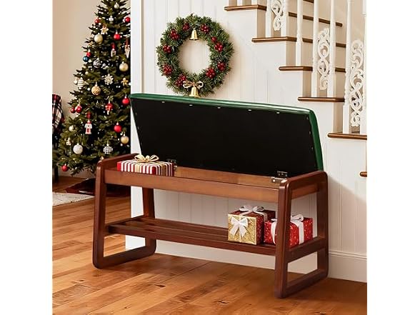 Solid Wood Shoe Rack with Flip-Top
