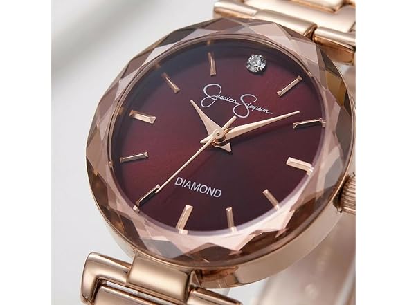 Jessica Simpson Quartz Watch w/ Metal Band