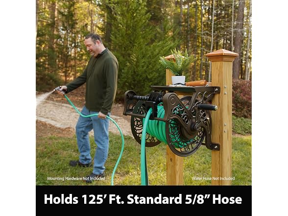 Liberty Garden Decorative Wall Mount Hose Reel