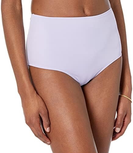 Amazon Essentials Women's High Waist Swim Bottom, Lavender, Large