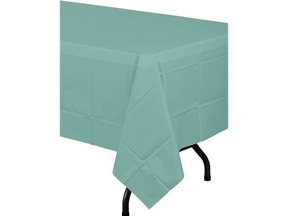 Mint Green plastic table cover - 54" x