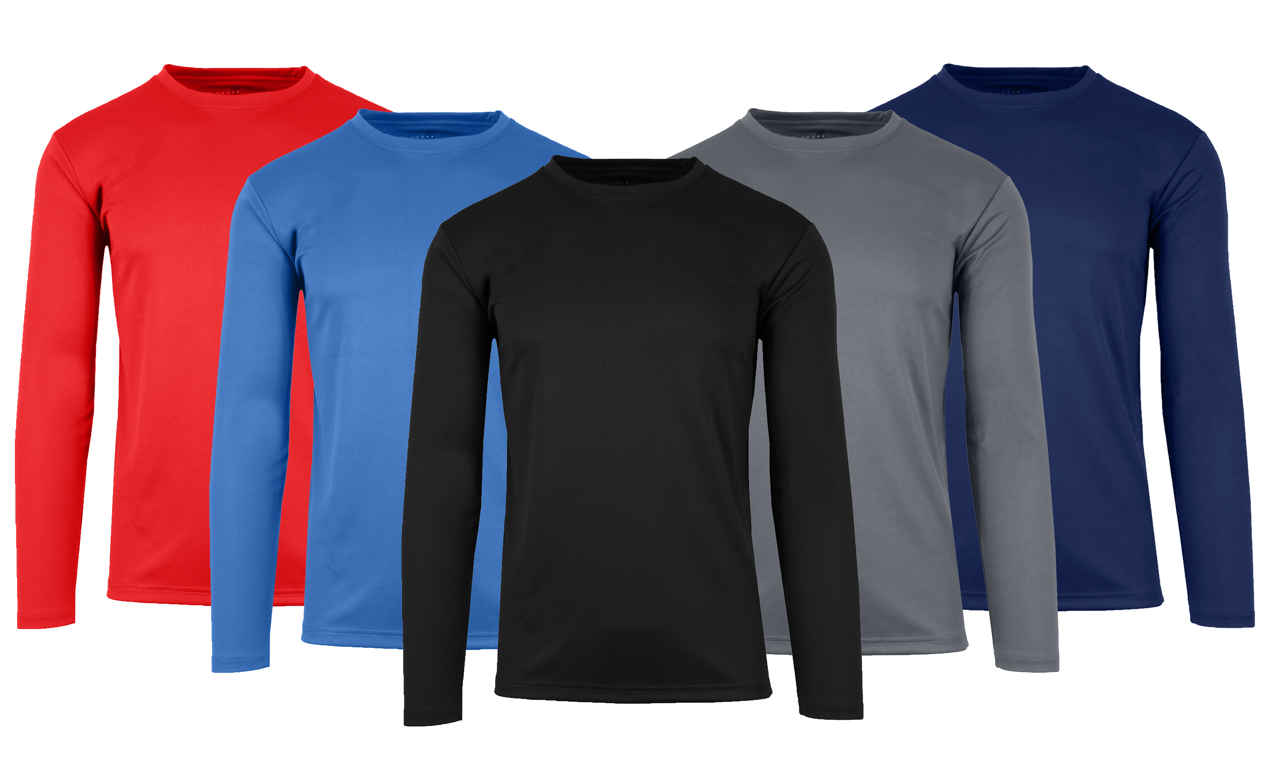 4Pk Mens L/S Performance T-Shirt (S-2XL) - Gallery 12