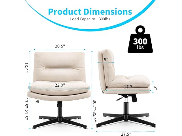 Beige Ultra-Soft Desk Chair