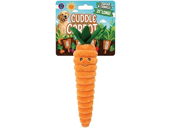 Bow Wow Pet Squeaky Plush Dog Toy with Crinkle