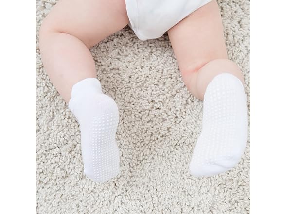 9 Pair Baby Non-Slip Crew Socks