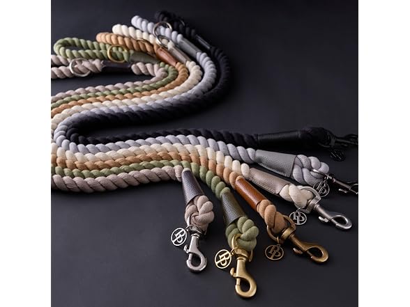 Pet Passion Rowan Dog Training Leash, 4 ft, Chocolate Espresso