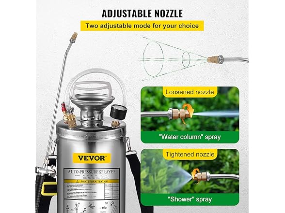 VEVOR 1.5Gal Stainless Steel Sprayer