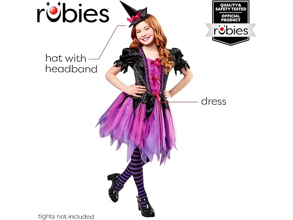 Rubies Witch Costume Dress for Kids (Medium)