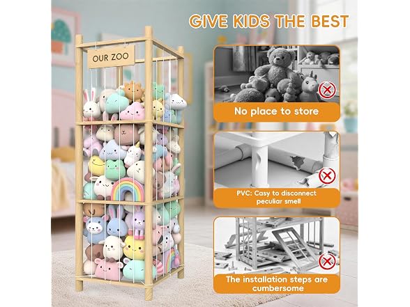 POOSIDE Stuffed Animal Storage Organizer