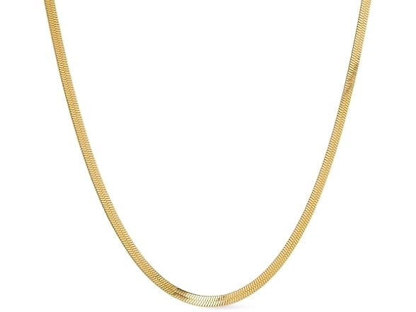 Ana Luisa Herringbone Chain 14K Gold Plated