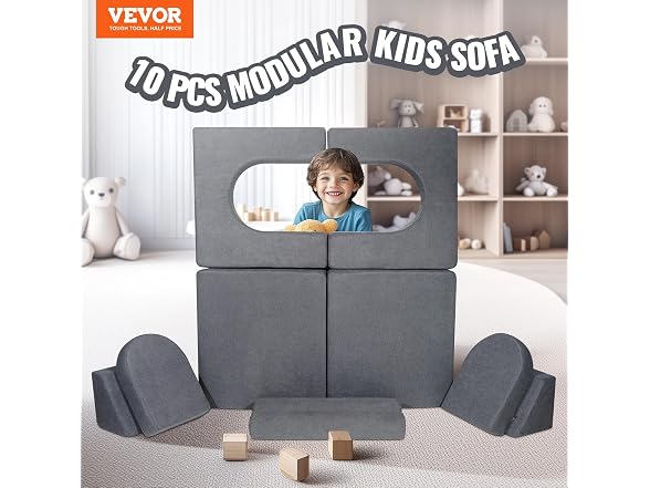 VEVOR Kids Couch, 10Pcs Modular Kids