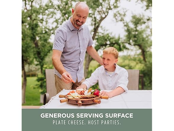 PICNIC TIME Helmsman Lazy Susan Cheese Board 