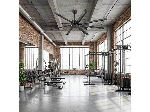 Parrot Uncle F8013 84" Large Ceiling Fan Black