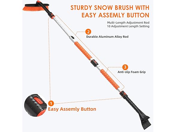 AstroAI 62.4" Ice Scrapers for Windshield