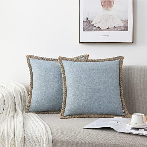 Set of 2 Farmhouse Throw Pillow Covers